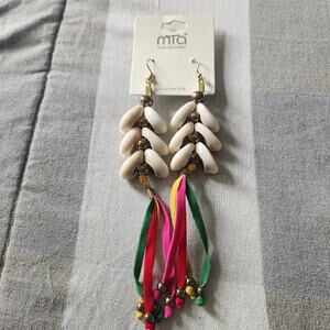 Mia Collection By kim‎ Min Sun Earrings Seashells multicolor multicolor dangle
